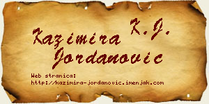 Kazimira Jordanović vizit kartica